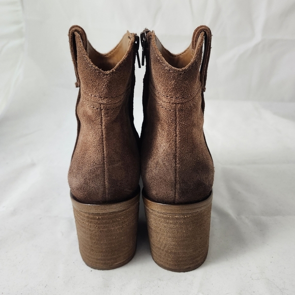 Zodiac Lennon Brown Western Suede Booties 9.5 New - Picture 11 of 14